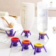 thumbnail image 2 of 3pcs Bottle Cap Holder Kit Plastic Bottle Holder Useful Shampoo Holder Flip-it Leakproof Cover Reverse Holder Cap Set, 2 of 5