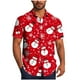 thumbnail image 2 of Seeotter Christmas Button Up Shirt for Men Fun Printed Casual Short Sleeve Hawaiian Santa Shirt, 2 of 6