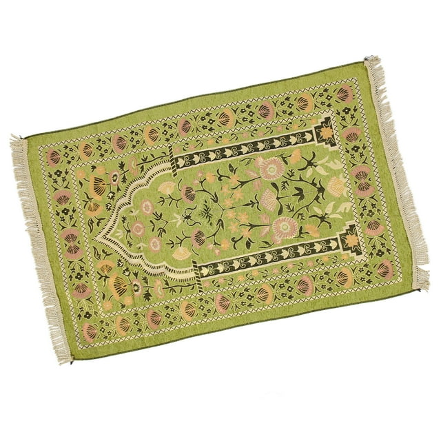 Tassel Pilgrimage Blanket Soft Chenille Prayer Carpet Multipurpose Prayer Rug Ideal For Bedrooms Tassel Pilgrimage Blanket Soft Tasselled Religious Throw Chenille Prayer Carpet