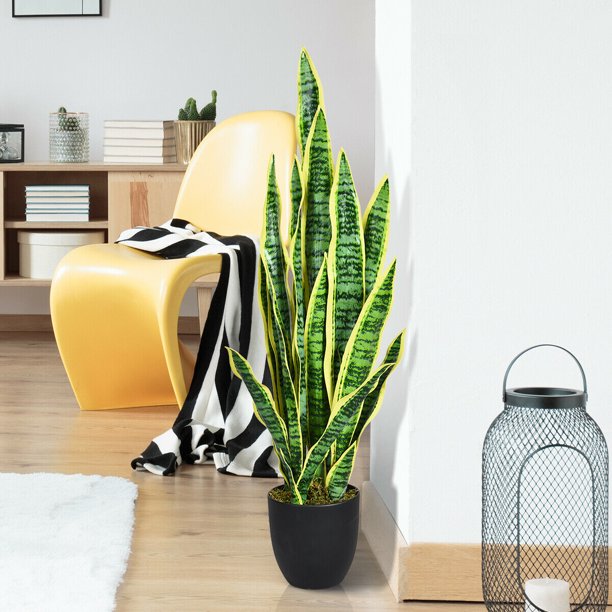 Gymax Artificial Snake Plant 35.5