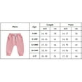 thumbnail image 5 of Douhoow Baby Boy Girl Sweatpants 0-3Y Solid Color Drawstring Elastic Jogger Pants Fall Winter Trousers, 5 of 9