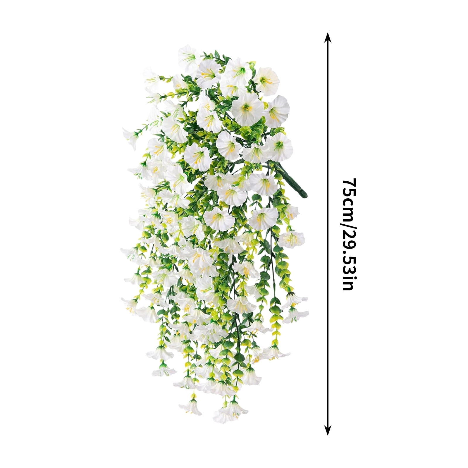 Elainilye Hanging Morning Glory Artificial Flower, Artificial Flowers for Outdoor, Hanging Baskets Fake Flowers for Home Porch Patio Balcony