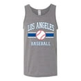 thumbnail image 2 of Wild Bobby City of Los Angeles LA Baseball Fantasy Fan Sports Men's Tank Top, Heather Grey, X-Large, 2 of 6