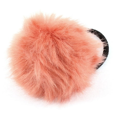 Lady Fluffy Faux Fur Decoration Stretchy Band Hair Tie Ponytail