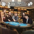 thumbnail image 2 of 8 Player Oval Poker Game Table, 82" Poker Tables with Collapsible Legs, Padded Rails & Cup Holders, Portable Poker Table for Texas Holdem Poker and Blackjack, 2 of 8