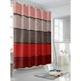 thumbnail image 3 of Farmhouse Rustic Wood Texture Shower Curtain, Red Brown Bathroom Decor Curtains Set with Hooks, Waterproof Fabric Home Accessories， 72 X 84 Inch Extra Long, 3 of 6