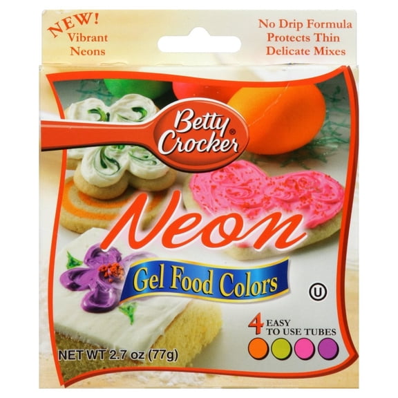 (Pack Of 6) Betty Crocker Food Color Neon Gel 2.7 Oz