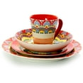 thumbnail image 3 of Elama Zen Red Mozaik 16 Piece Dinnerware Set, 3 of 13