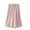 Pink, variant on Tyiszil Culottes Women's Casual Pants Elastic Cropped Solid High Waist Capris Womens Trousers