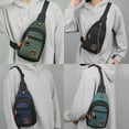 thumbnail image 3 of DLQT 5199# Dark Blue New Men'S Bag Chest Bag Messenger Bag One Shoulder Oxford Waterproof Cloth Casual Fashion, 3 of 7