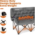 thumbnail image 5 of Double Camping Chair Oversized Padded Outdoor Loveseat Chairs for Adults, Heavy Duty Folding Camping Couch with Cup Holders & Phone Pocket, 2 Person Portable Chair for Beach Lawn Patio, 5 of 6