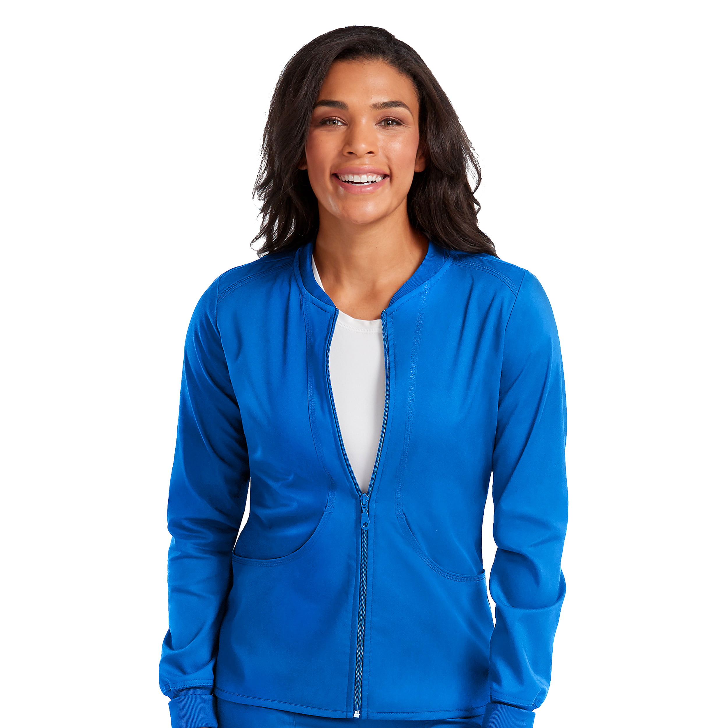 Med Couture NEW TOUCH Women's Zip-Front Warm Up Scrub Jacket [XS - 3XL ...