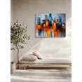 thumbnail image 5 of Blue Burnt Orange Wall Art for Living Room,Canvas Picture Wall Decor for Bathroom Bedroom,Modern Oil Painting Geometric Abstract Painting Artwork for Office Kitchen Hallway Dining Room Decor 20"x24", 5 of 8