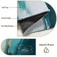 thumbnail image 6 of 3'x5' Area Rugs, Abstract Teal Green Indoor Outdoor Area Rug for Living Room Bedroom, White Gold Textured Art Washable Bathroom Rugs Kitchen Floor Carpet Mats Home Decor Aesthetic, 6 of 8