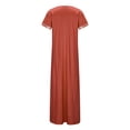 thumbnail image 4 of ICHUANYI Clearance Women's Summer Casual V-Neck Split Short Sleeve Printing Dresses(Red, XXL) ICHUANYI WER2023081001173, 4 of 8