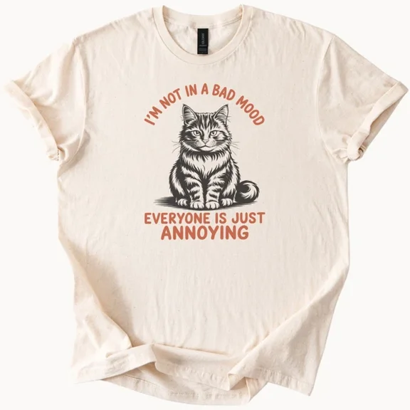 Hot Trending Grumpy Cat Tee Sarcastic Kitten T Shirt Annoying Pet Lover Design Preview Only