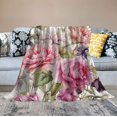 thumbnail image 2 of Nawypu  Seamless Floral Pattern Throw Blanket Watercolor Flowers Roses Peonies Romantic Bloom SpringWarm Cozy Flannel Plush Throws Blankets for Bedding Sofa Couch, 2 of 6