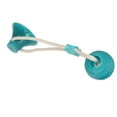 Green Ball Shape Suction Cup Dog Tug Toy for Teeth Cleaning and
