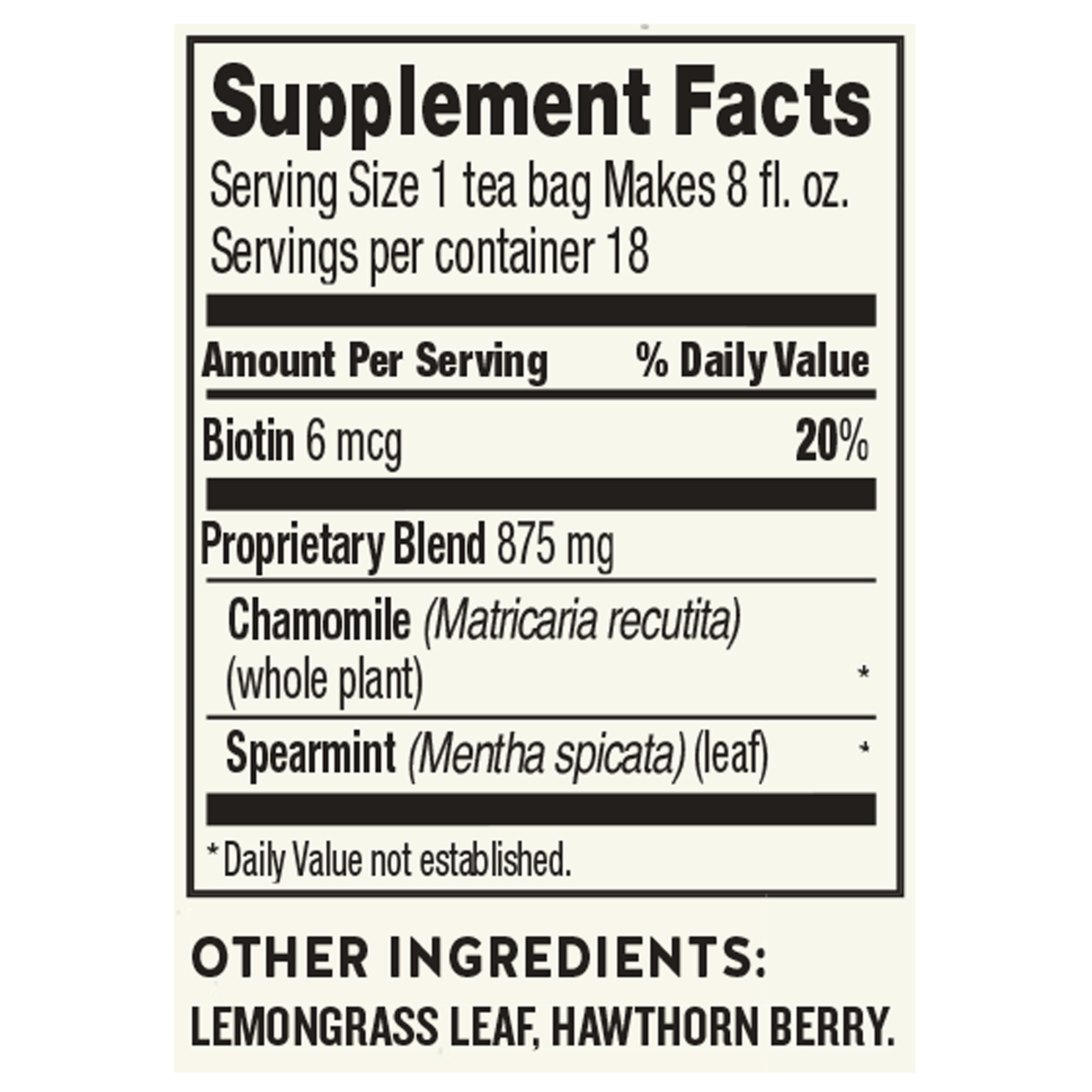 (6 pack) Celestial Seasonings Sleepytime Wellness Biotin Beauty Rest Herbal Tea Bags (18 Count)