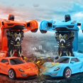 thumbnail image 3 of Modelo de Robot deformador, coche de carreras deslizante, Mini coche de juguete de fricción alimentado por empuje y Go, Robot de juguete, regalo de coche de dibujos animados para niños, 3 of 4
