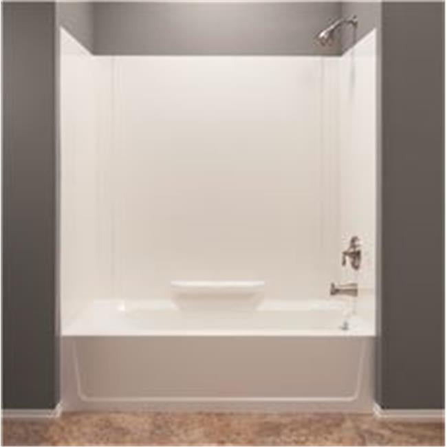 Durawall Fiberglass Bathtub Wall Kit, 3 Piece, 1 Shelf, 30 x 60 in