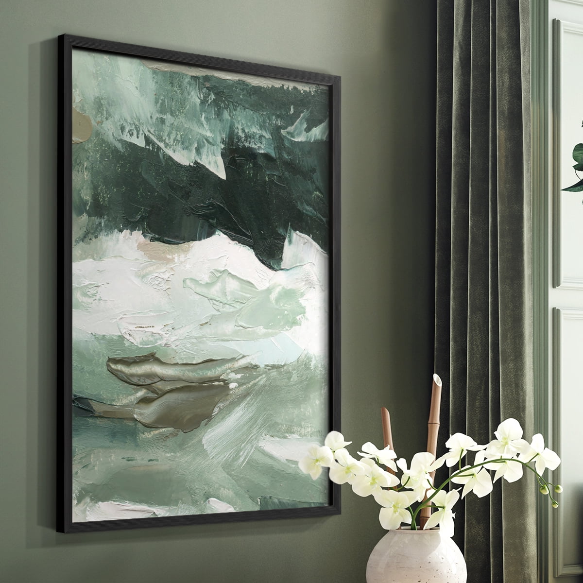 Crashing I Framed Print in Black Solid Wood Framed Print No Nail Hanging
