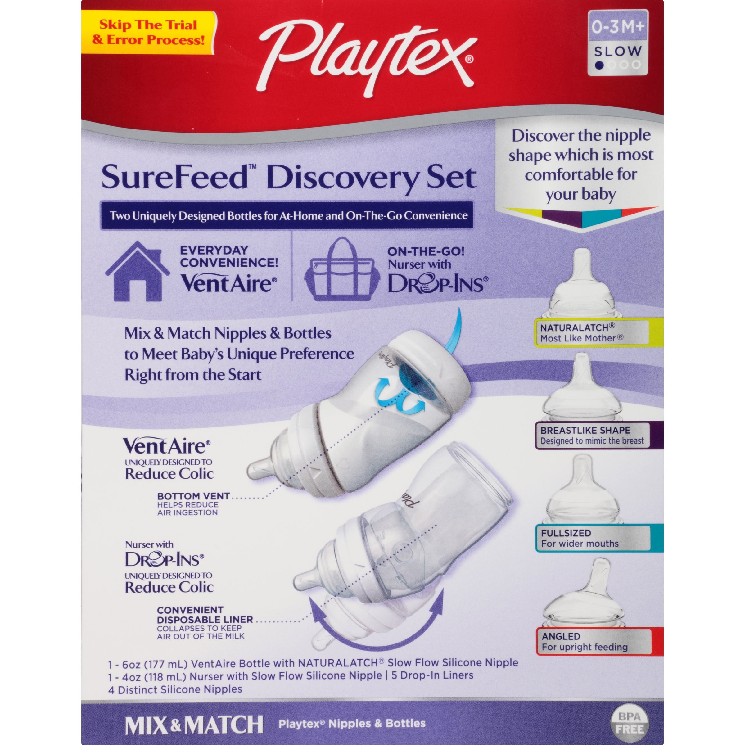 Mam Bottle Spectra Slow Flow Nipples (Size S) 4-Pack For Baby