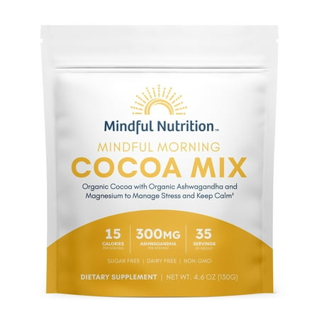 Mindful Morning Cocoa Mix with KSM 66 Organic Ashwagandha and Magnesium A UNIQUE CALMING AND RELAXING EXPERIENCE* Mindful Nutrition anti-stress drink mix powder combines the benefits of KSM-66 Ashwagandha and magnesium to promote healthy magnesium levels and support a calming and unique relaxing experience. Relaxation supplements  stress gummies  anxiety relief items  calm gummies  Ashwagandha gummies  anti anxiety supplements  stress supplements and anxiety pills can cause a restlessness and a groggy feeling. But true stress relief for women and men requires more than that. It requires a combination of high quality nutrition and being present in the moment. If you re looking for stress relief gifts for women or men  our wellness formula is perfect to for helping you or someone you care about create and maintain a natural calm.