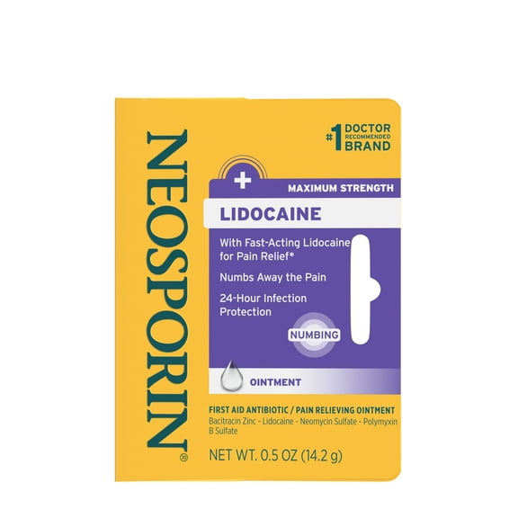 Neosporin   Lidocaine Pain Relief Triple Antibiotic Ointment, 0.5 oz