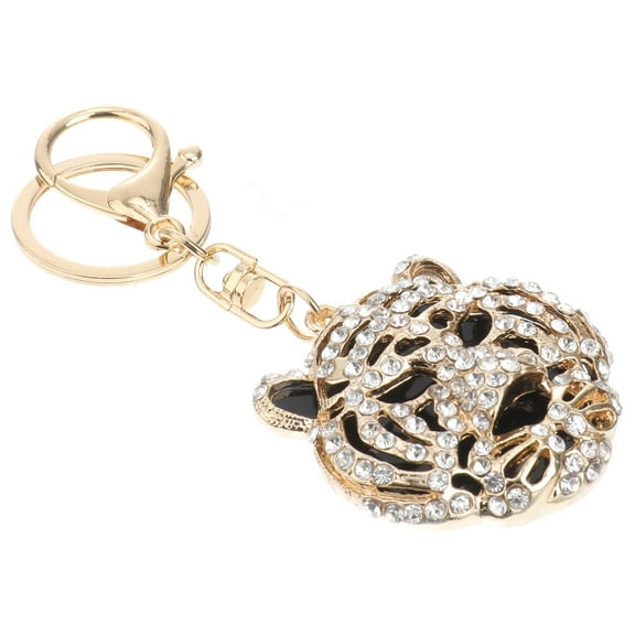 Masteelf Tiger Keychain Pendant with Rhinestone Animal for Men Stylish and Accessory