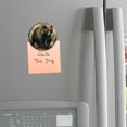 thumbnail image 6 of Round Fridge Magnets, 1Pcs 2.2in Cute Refrigerator Magnets Decorative for Whiteboard, Classroom, Locker, Kitchen, Birthday Gifts - Grizzly Bear in The Style of Old Collage with Torn Paper Edges, 6 of 6