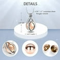 thumbnail image 2 of Cremation Jewelry Teardrop Urn Necklace for Ashes with Hollow Chime Ball Memorial Locket Pendant Air Balloon Shape Urn Jar Keepsake Jewelry for Women Men, 2 of 6