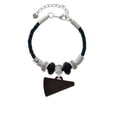 thumbnail image 2 of Delight Jewelry Acrylic 1.25" Black Megaphone Godmother Celtic Knot Leather Bead Bracelet, 7"+2" Extender, 2 of 4