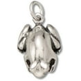 thumbnail image 1 of Sterling Silver 16" Unisex 1.5mm Box Chain 3D Sitting Toad Frog Pendant Necklace, 1 of 2