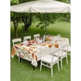 thumbnail image 3 of Outdoor Tablecloth with Umbrella Hole and Zipper, Autumn Leaves Rectangle Table Cloth 60x102 Inch Waterproof Tablecloth, Thanksgiving Retro Eucalyptus Flowers Picnic Table Cover for Patio Camping, 3 of 7