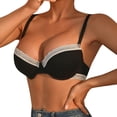 thumbnail image 2 of ATENAR Bras for Women,Push Up Bra,Womens Bras,Breathable,Comfort Fit,Solid,Cotton,Black,80C, 2 of 4