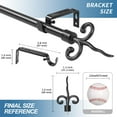 thumbnail image 3 of Urbanest Adjustable Flame Curtain Rod, 5/8" Diameter, Black, 48"-84", 3 of 6