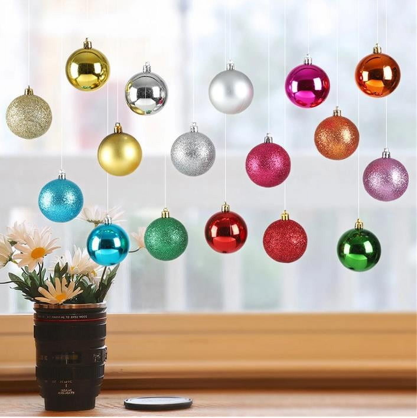 RBCKVXZ Red 2.36"/6cm Christmas Balls Christmas Tree Decorations Ornaments Shatterproof Hanging Balls for Holiday Birthday Wedding Party Christmas Decorations Clearance Ornaments Set of 24pcs