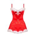 thumbnail image 4 of Lingerie de Noël pour Femmes Ensemble String Rouge Lingerie de Festival, 4 of 5