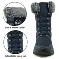 thumbnail image 4 of Ecetana Womens Snow Boots Mid Calf Warm Winter Boots Faux Fur Lining Waterproof Non-Slip Outdoor Shoes, 4 of 6