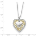 thumbnail image 2 of Sentimental Expressions  Sterling Silver Gold-plated Grandma 18in Heart Necklace, 2 of 4
