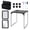 Black, variant on Locker Accessories Kit, Organize School Supplies with Mirror Magnet Decor, with Pen Holder, Mirror, And Decorative Magnets for School Lockers In Elementary, Middle, High School(lxf)