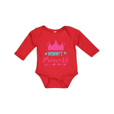 

Inktastic Mommy s Princess Little Princess Crown Hearts Gift Baby Girl Long Sleeve Bodysuit