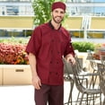 thumbnail image 4 of Vtex 0494-0206 Uncommon Threads Womens Havana Chef Coat SS Mesh Black Trim, Brown - 2XL, 4 of 6