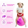thumbnail image 4 of PLAYZAP Hopper Ball, Bouncy Ball with Handle for Kids, 18-inch Hippity Hoppity Hop Bounce Ball Toys, Sit and Bouncing Ball with Pump, Boys Girls Jumping Hopping Ball Gifts - Pink Clouds, 4 of 8