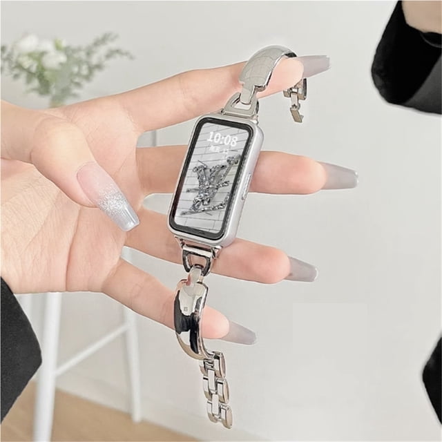 LEEYNEER Convient aux Bracelets Huawei 8/9 Bracelets en D Bracelets en Métal Bracelets en Forme de Croissant Bracelets pour Femmes Bracelets Huawei 10
