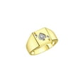 thumbnail image 4 of RYLOS Gambling Rings Yellow Gold Plated Silver Lucky Ace of Spades Poker Ring W/ Diamonds,   Size 11, 4 of 8