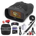 thumbnail image 1 of Minolta MNDM10B 10x25 Night Vision 4K Digital Camera Monocular (Black) Bundle With Cleaning Kit + USB Wall Charger + 32GB MicroSD Memory Card + USB Card Reader- SD/microSD + Memory Card Wallet, 1 of 9