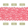 thumbnail image 4 of Uxcell Lace Ribbon Floral Pattern Lace Trim Ribbon for Sewing Making DIY Crafts Gift Wrapping Bouquets Light Red, 4 of 6