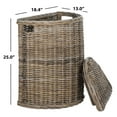 thumbnail image 3 of Safavieh Damari Nautical Wicker Storage Hamper with Lid, 3 of 6
